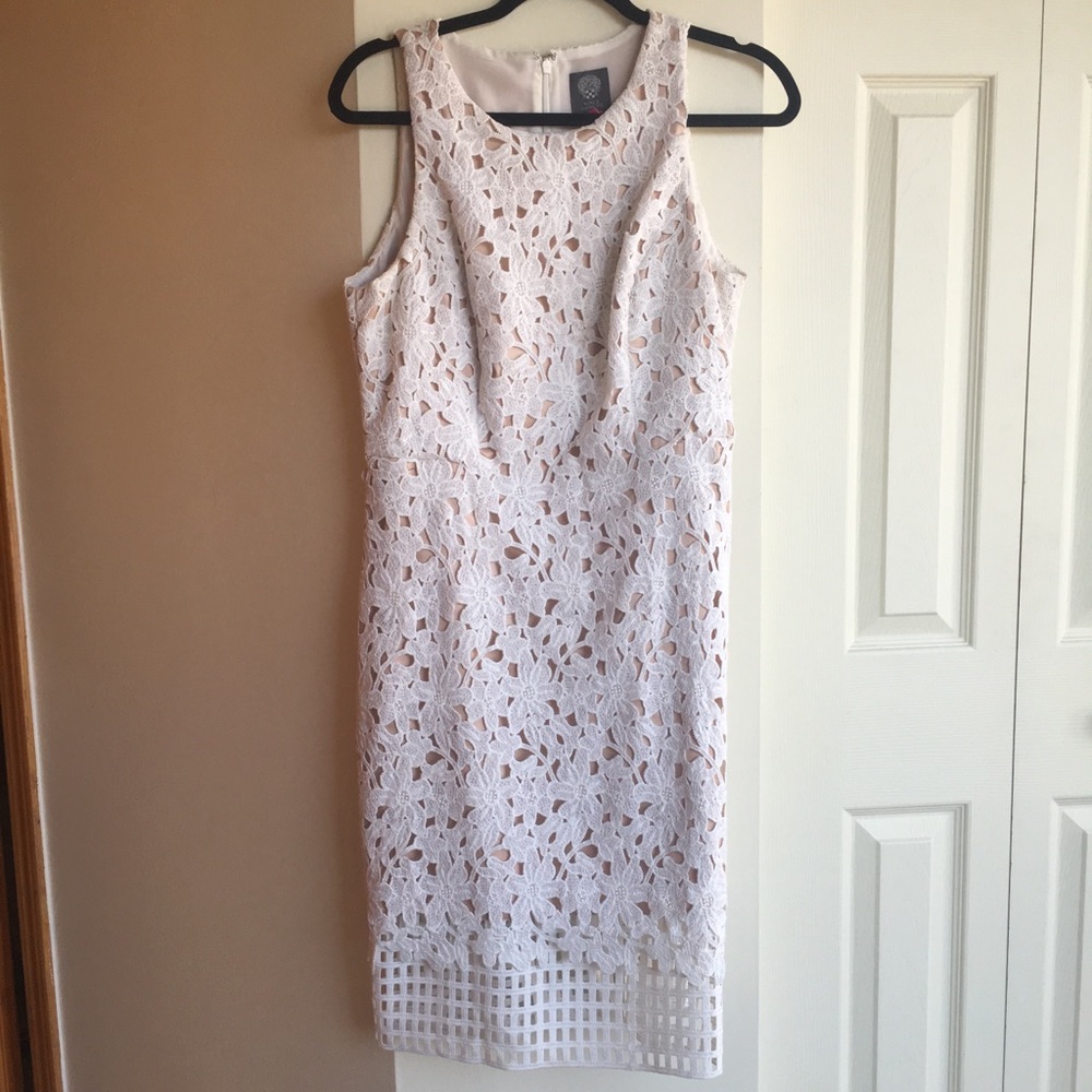 White lace Vince Camuto dress